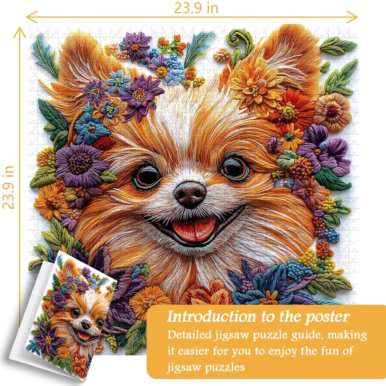 Gestickte Welpepup -Puzzles 1000 Stück