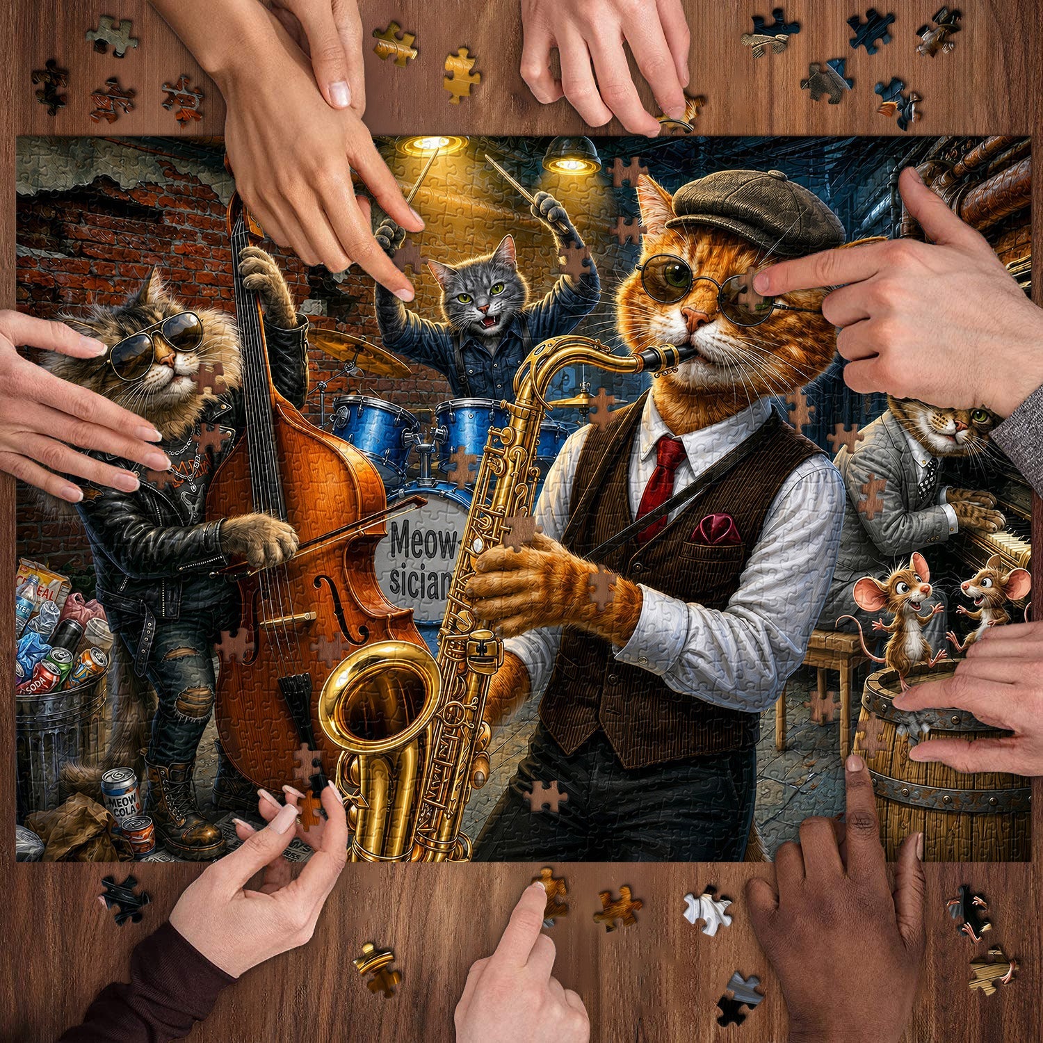 Puzzle Street Jazz Cats da 1000 pezzi
