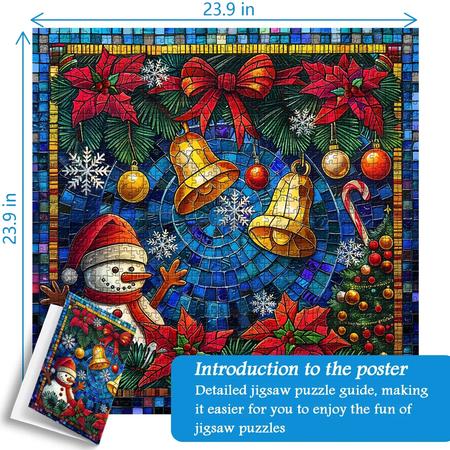 Mosaic Christmas Bells Jigsaw Puzzles 1000 Pieces