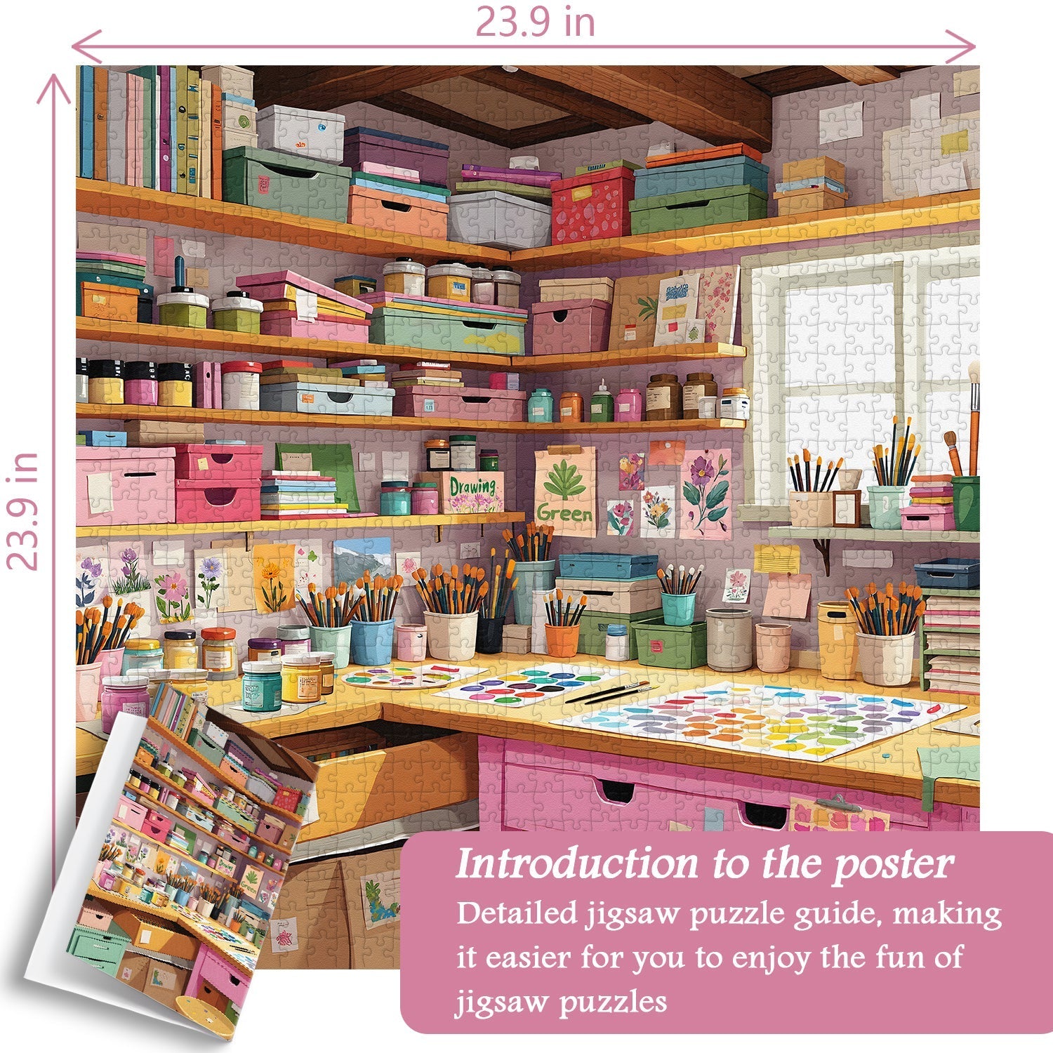 Colorful Art Studio Jigsaw Puzzle 1000 Pieces