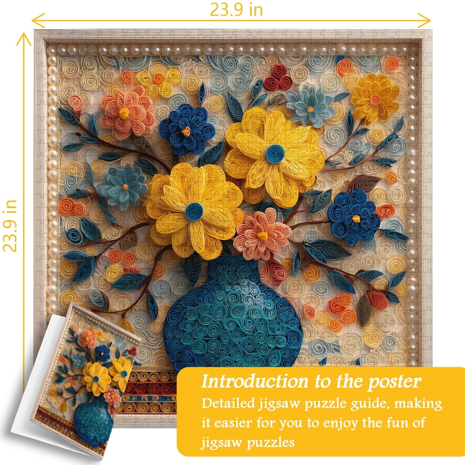 Puzzle Vase à Fleurs en Papier 1000 Pièces