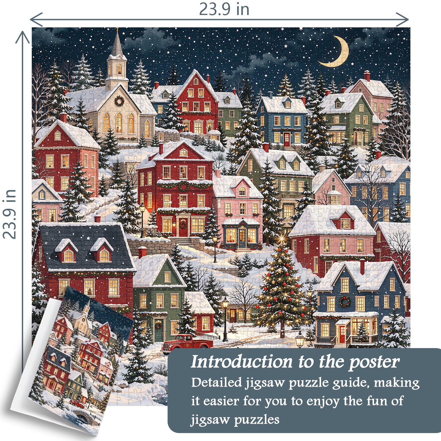 Snowy Christmas Village Jigsaw Puzzle 1000 Pieces
