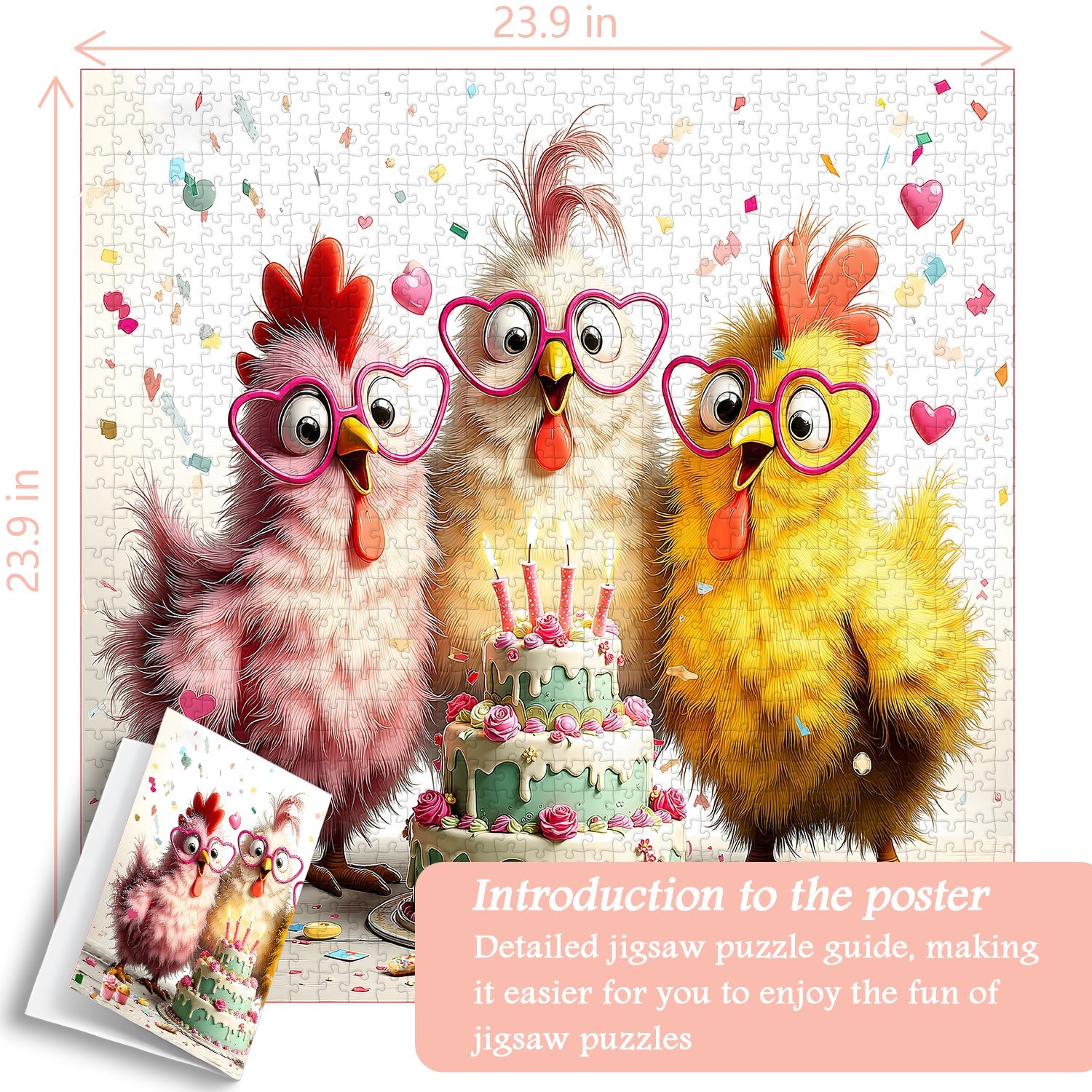 Chicken Birthday Bash Jigsaw Puzzle 1000 Pieces