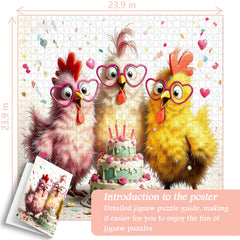 Chicken Birthday Bash Jigsaw Puzzle 1000 Pieces