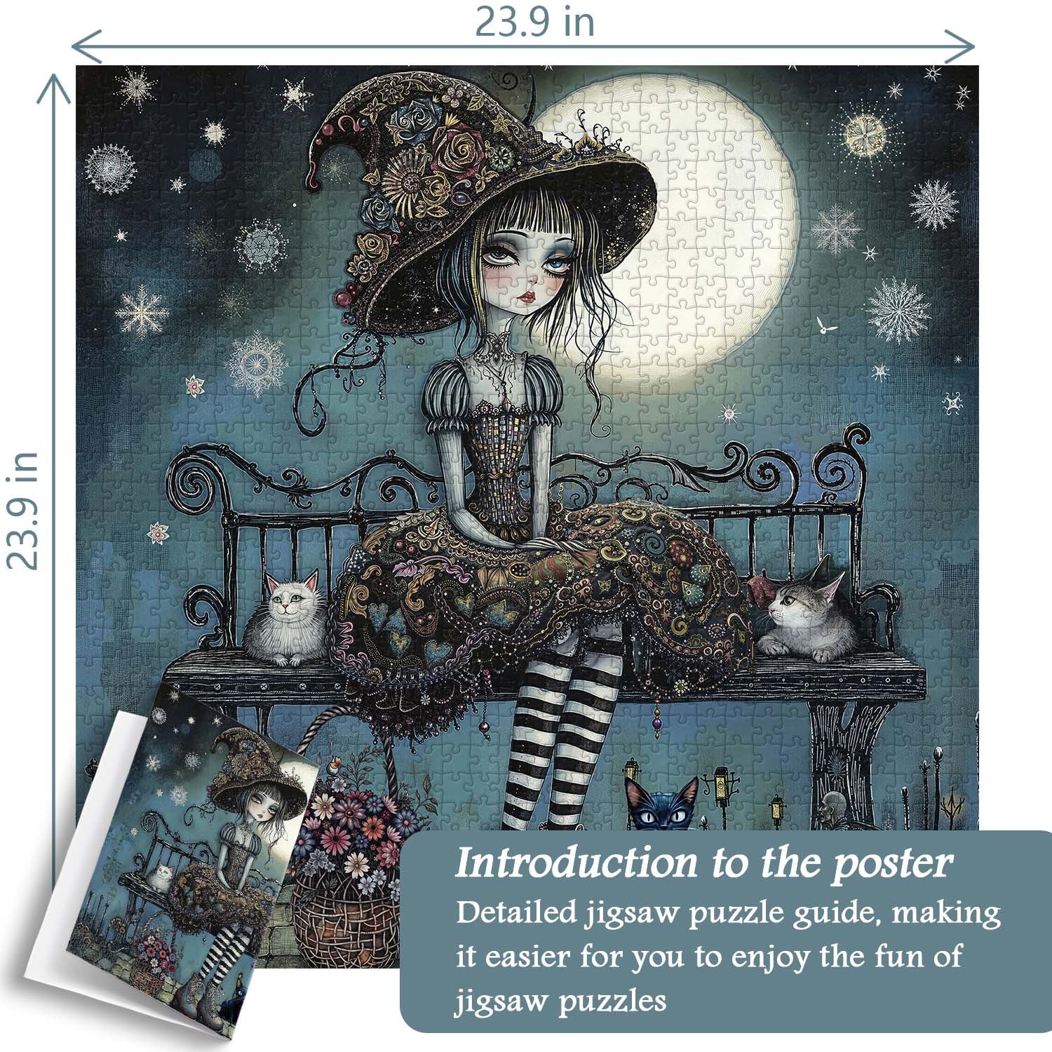Moonlit Gothic Girl Jigsaw Puzzle 1000 Pieces