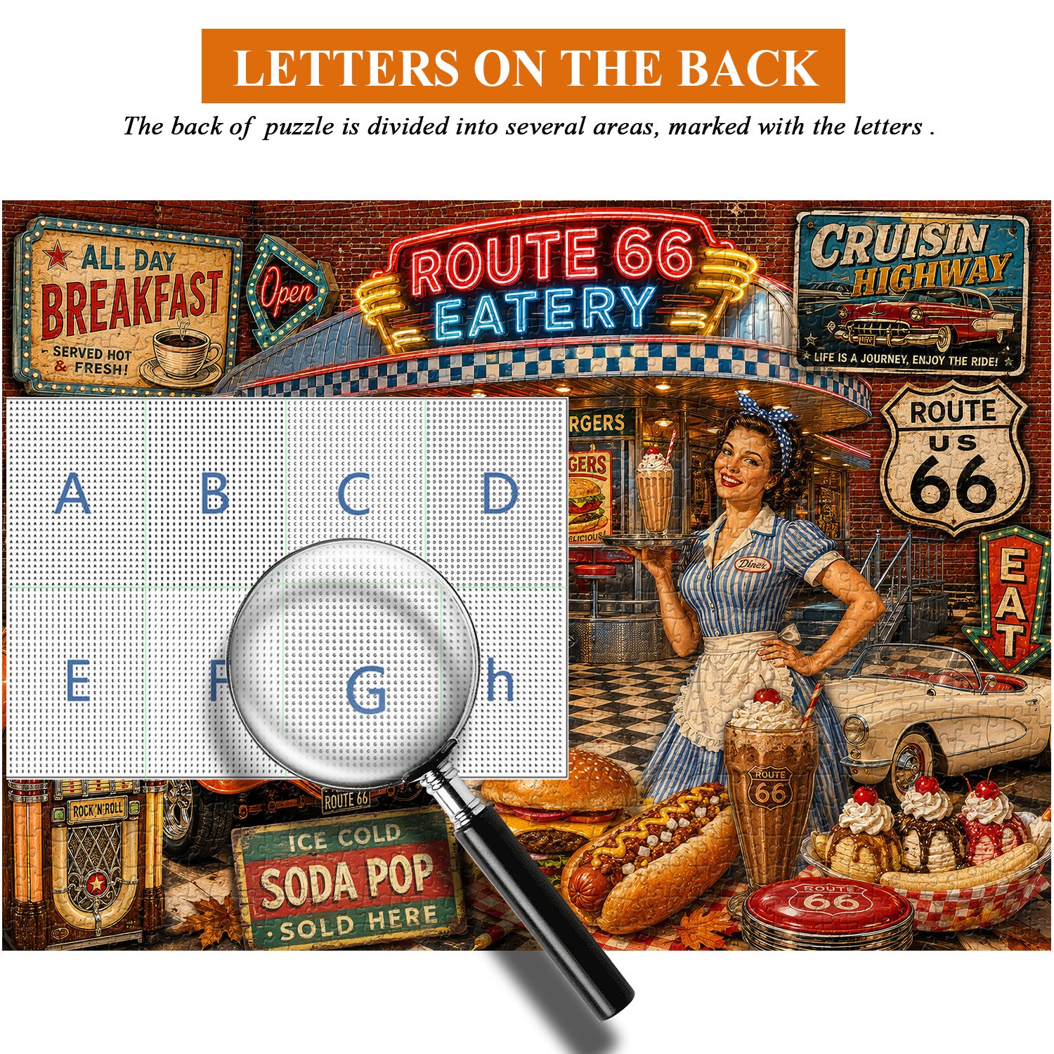 Route 66 Diner Puzzle 1000 Teile