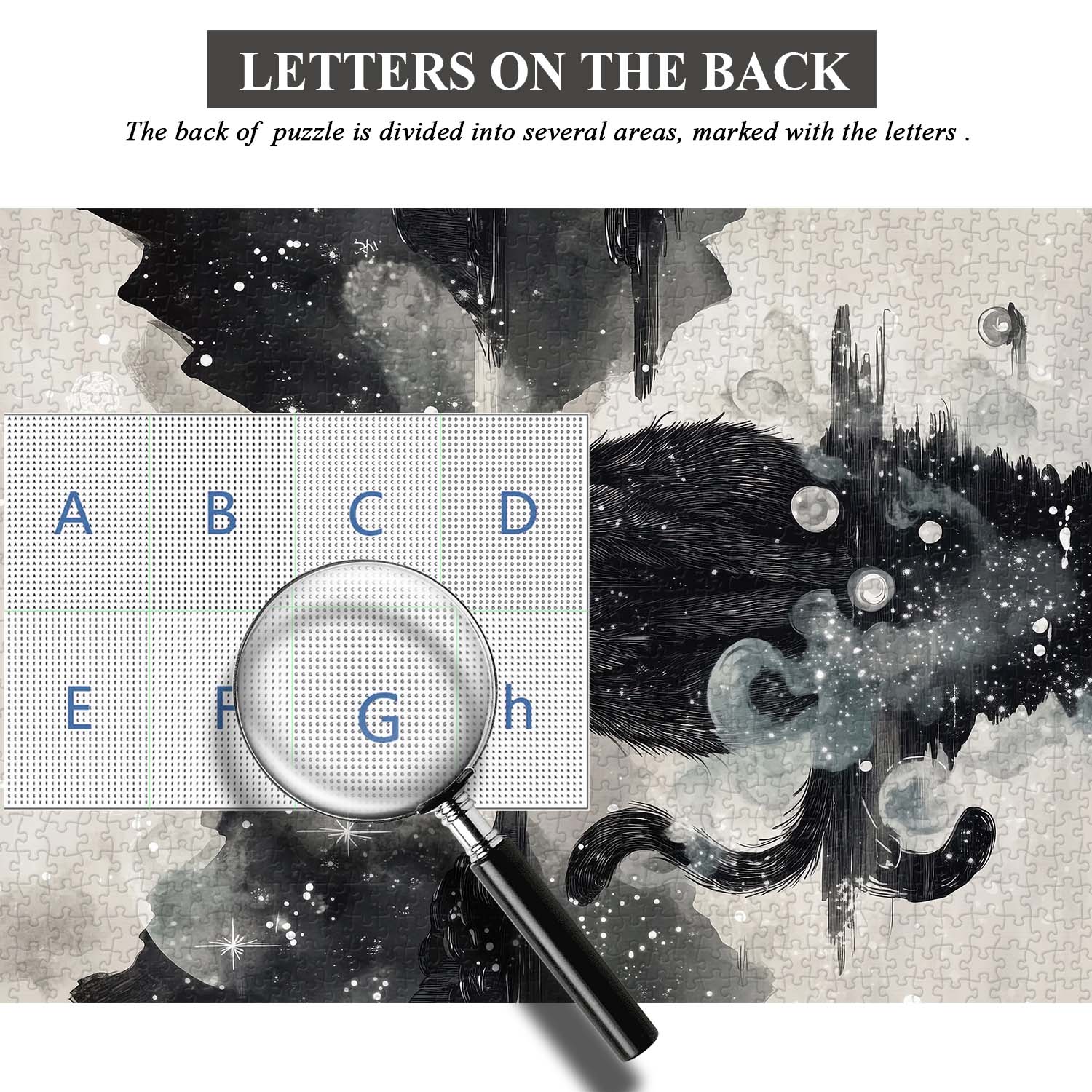 Ink Cat Gaze Jigsaw Puzzle 1000 Pieces