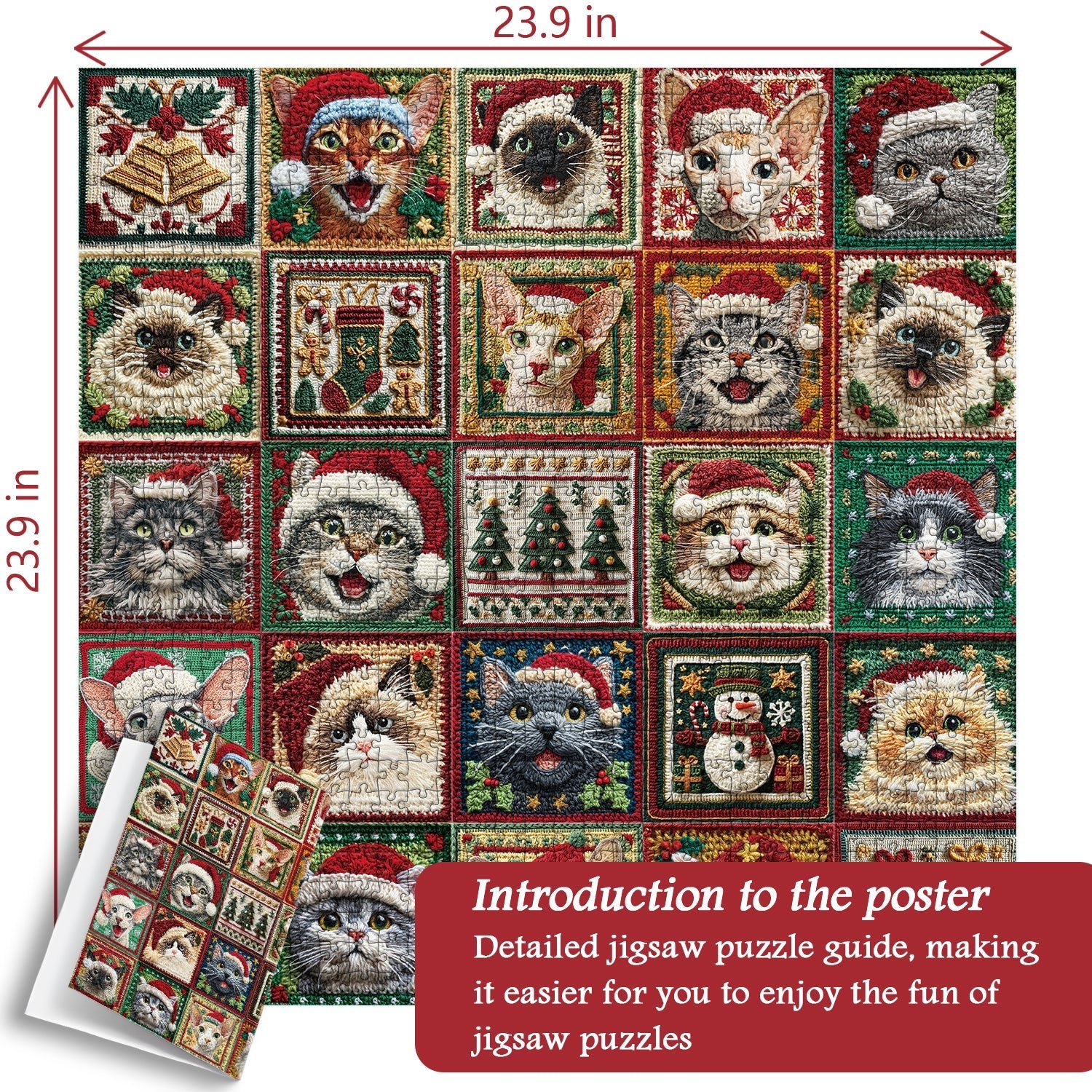 Christmas Cats Jigsaw Puzzle 1000 Pieces