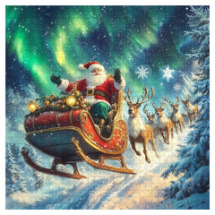Starlit Reindeer Journey Jigsaw Puzzle 1000 Pieces