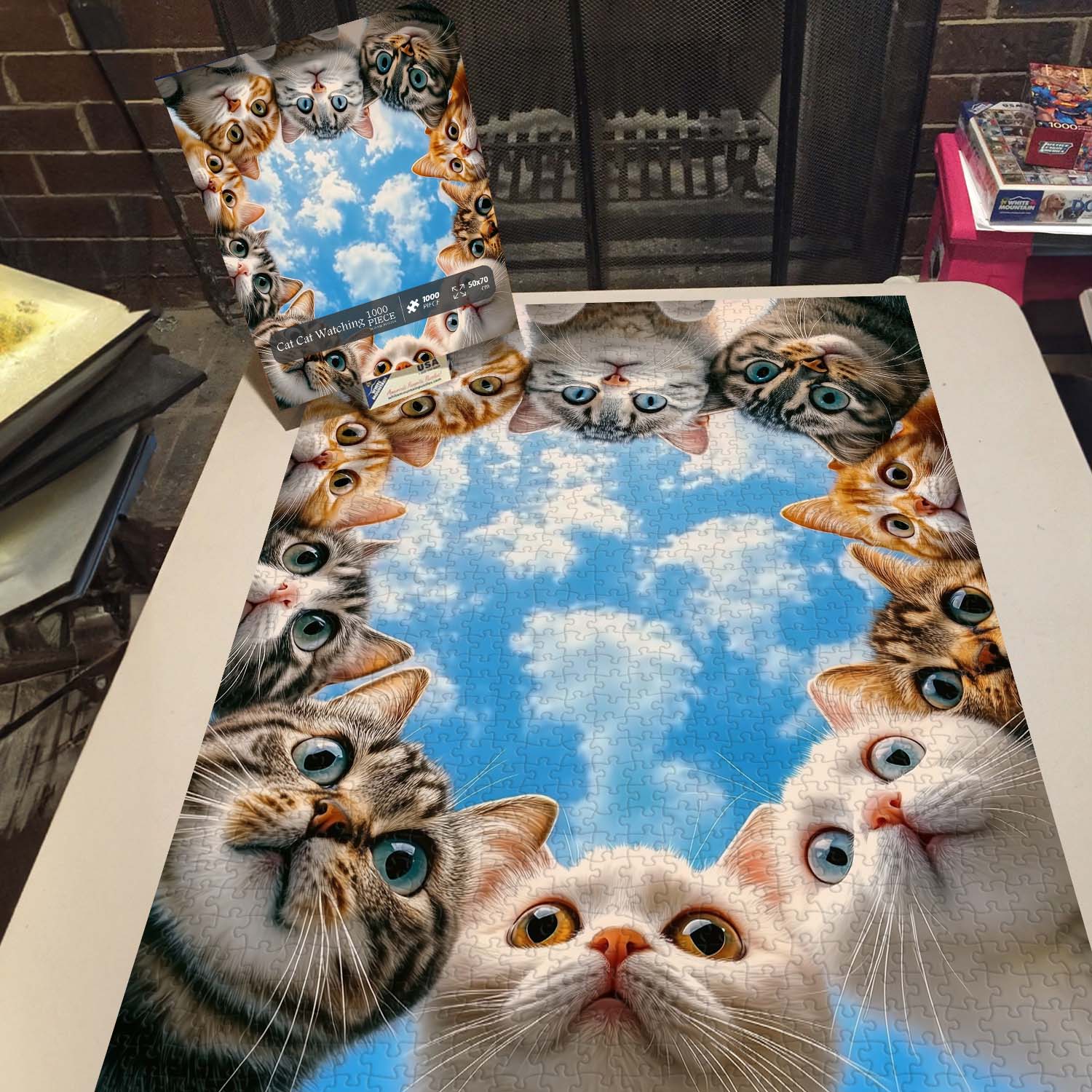 Chat Chat regardant Puzzle 1000 pièces