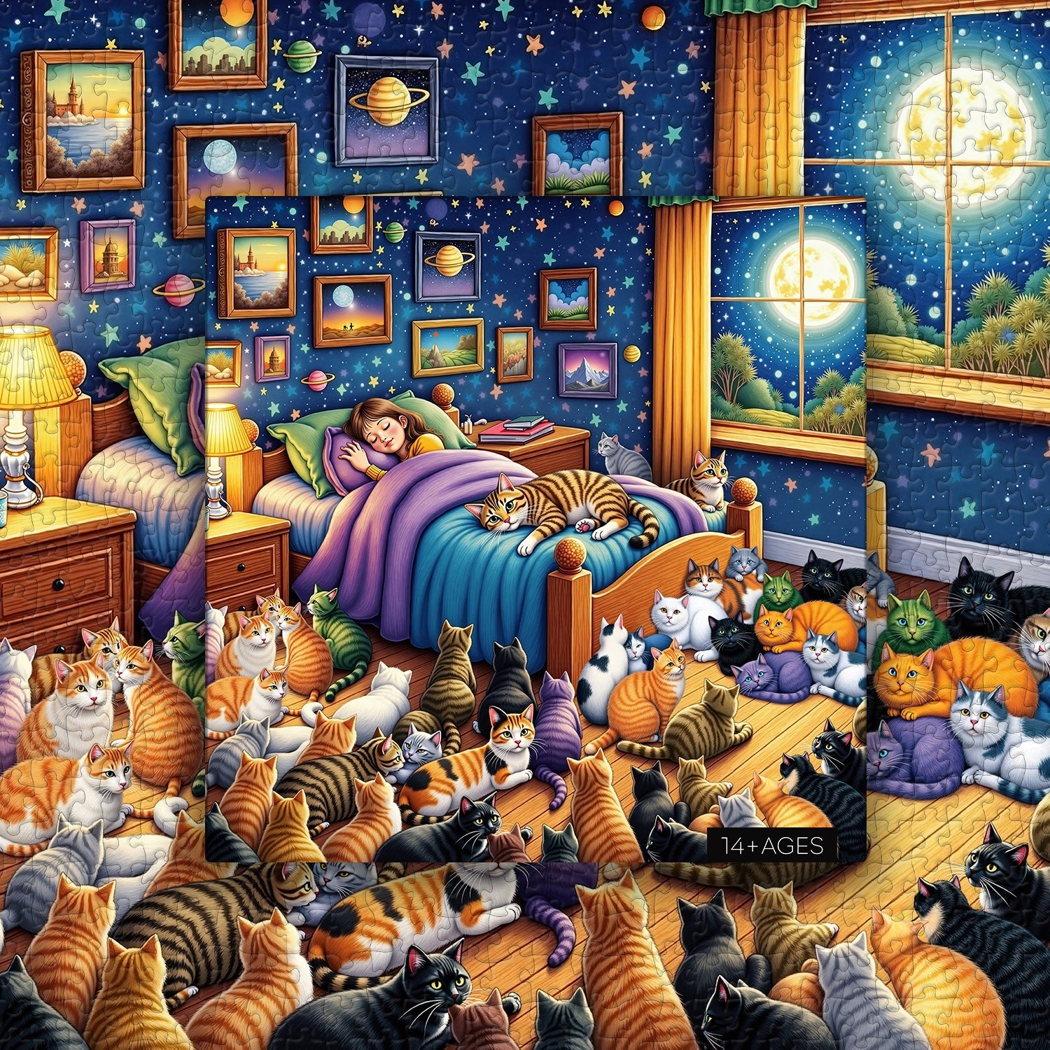 Cats Guarding Dreams Puzzle 1000 Teile