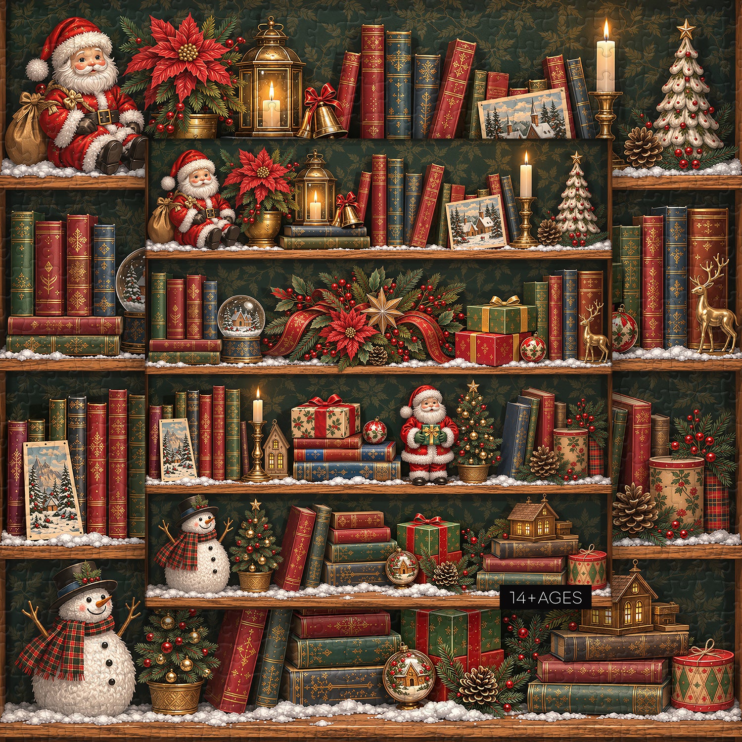 Christmas Library Jigsaw Puzzle 1000 Pieces