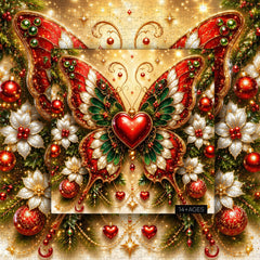 Puzzle natalizio a forma di cuore con farfalla, 1000 pezzi