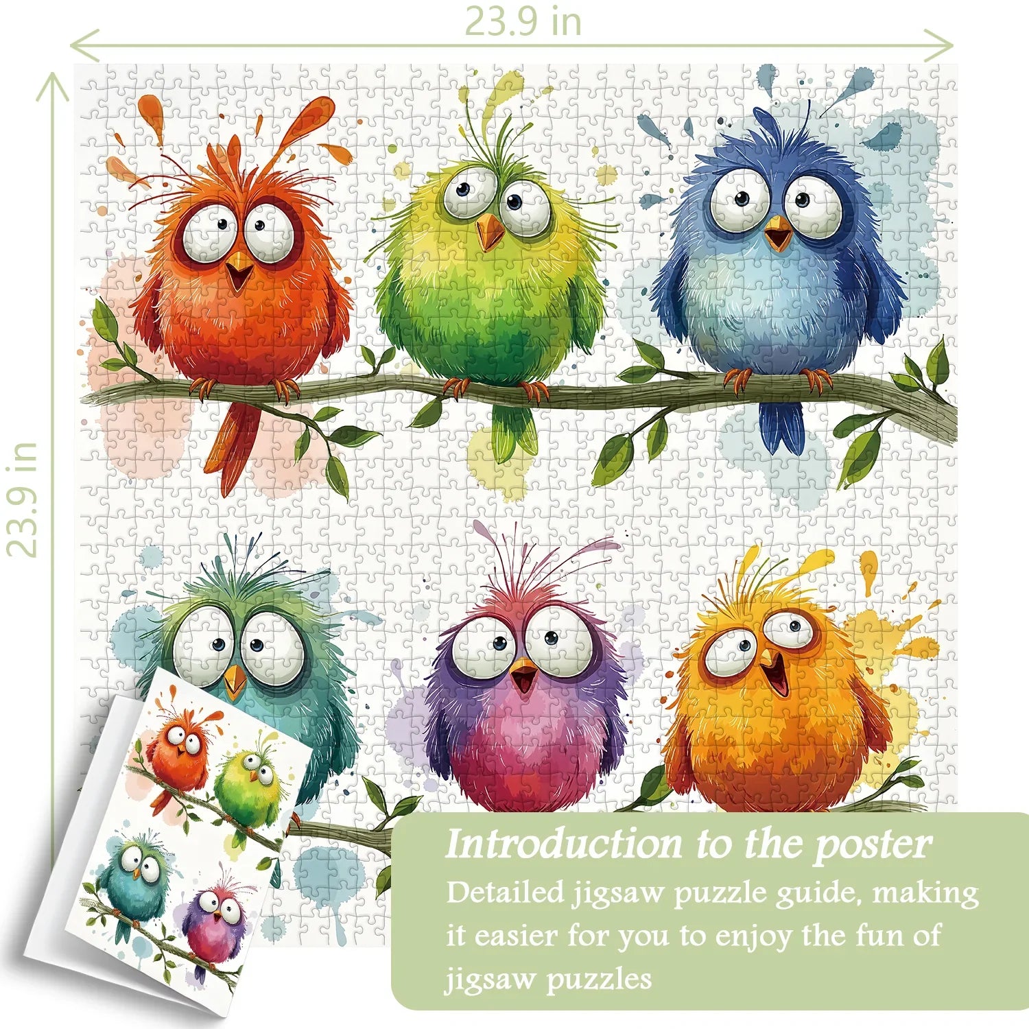 Puzzle de puzzle des oiseaux drôles 1000 pièces
