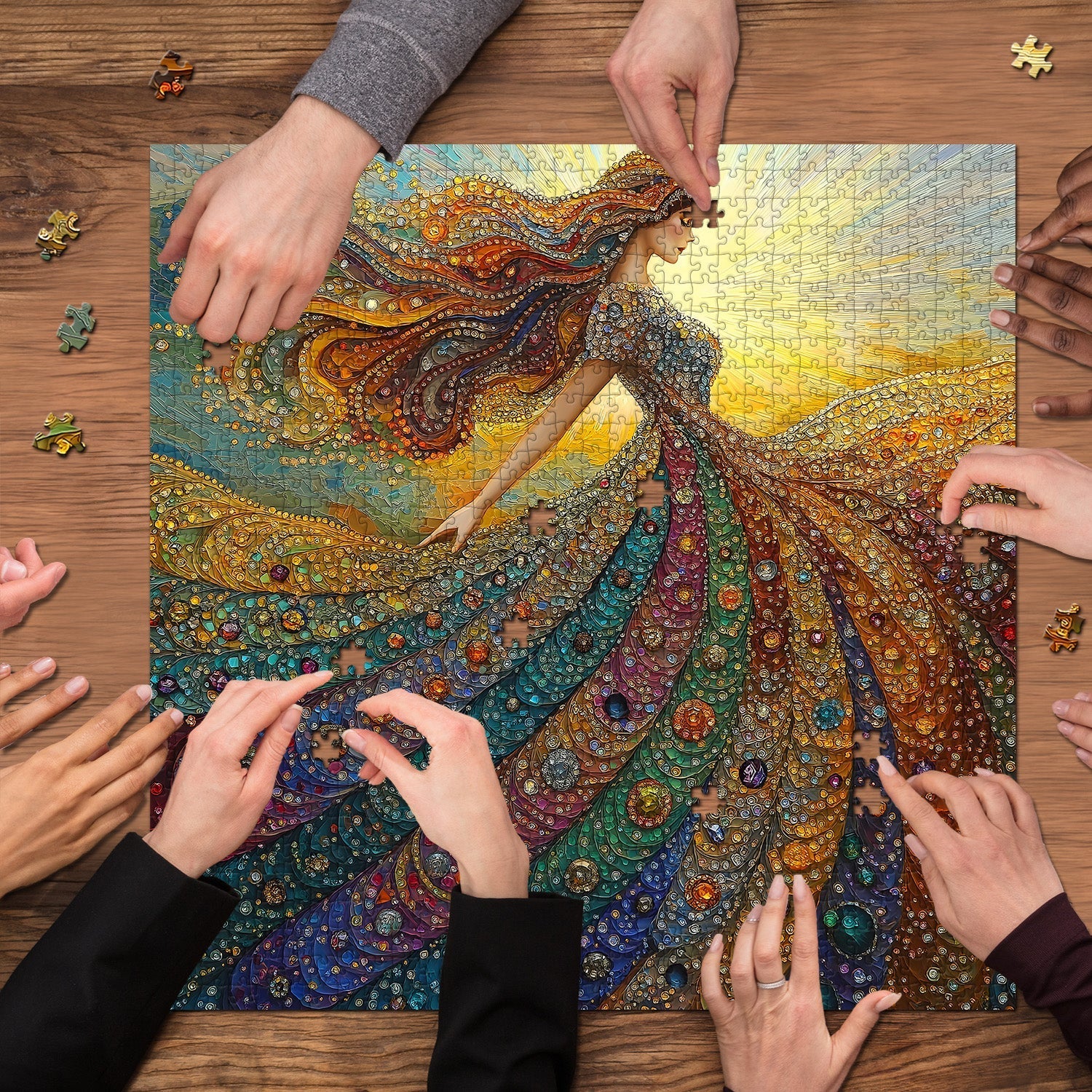 Gemstone Woman Jigsaw Puzzle 1000 Piece