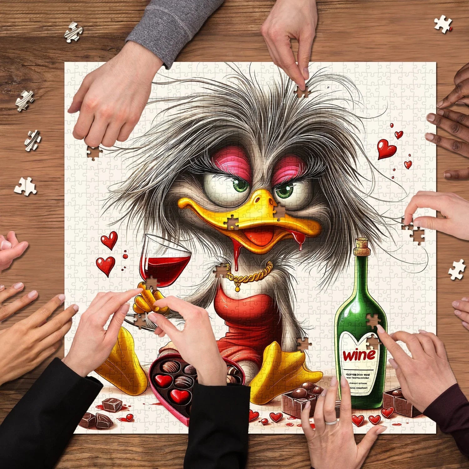 Lovestruck Duck Jigsaw Puzzle 1000 Pieces