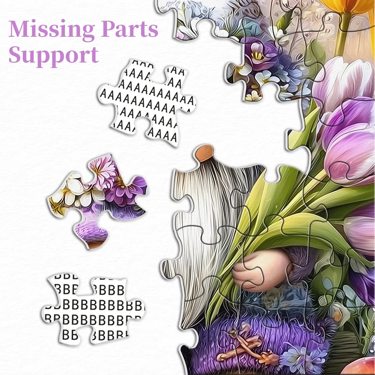 Floral Gnome Jigsaw Puzzle 1000 Pieces