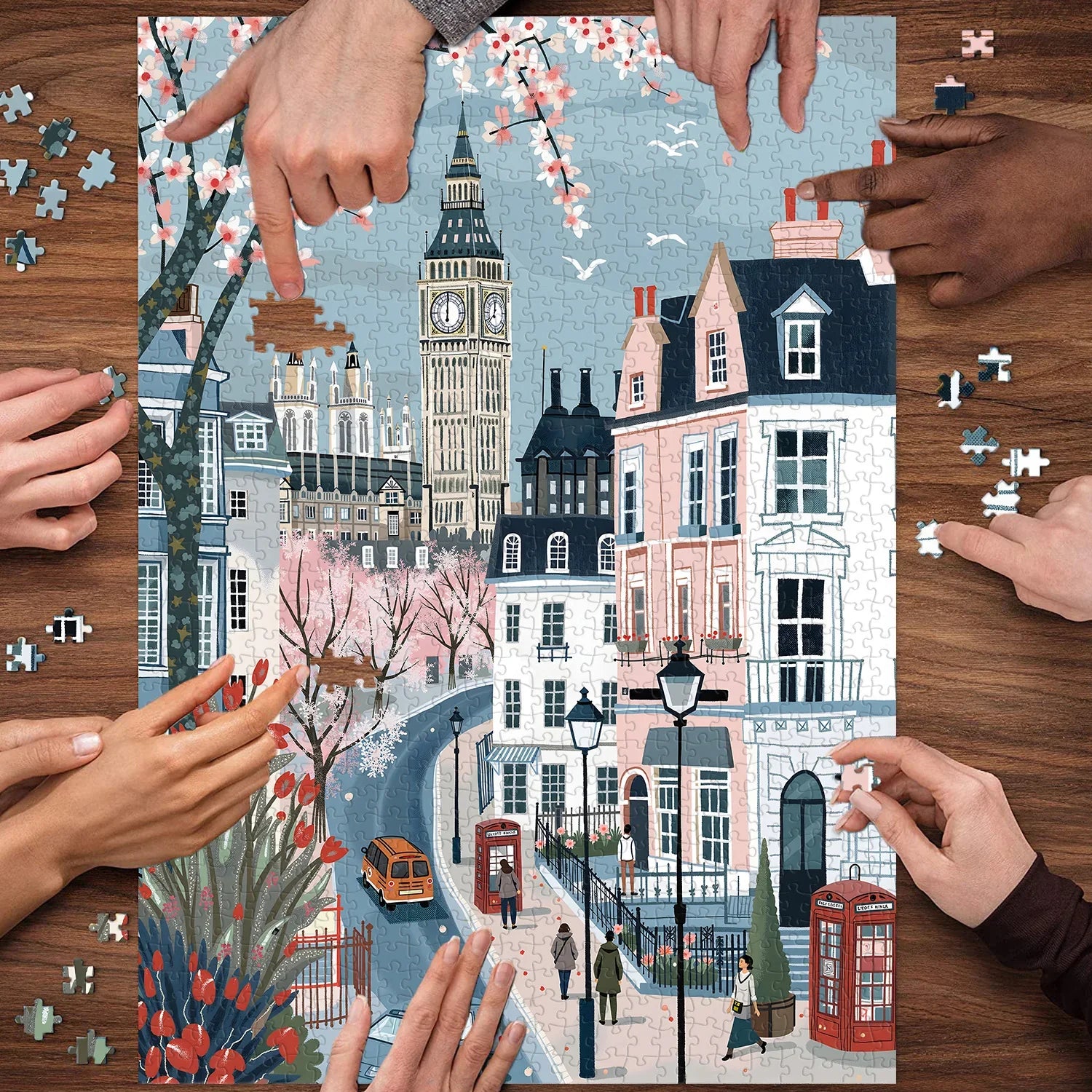 Spring Scene in London Jigsaw Puzzle 1000 Pieces