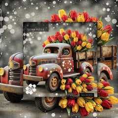 Puzzle Camion Tulipe 1000 pièces