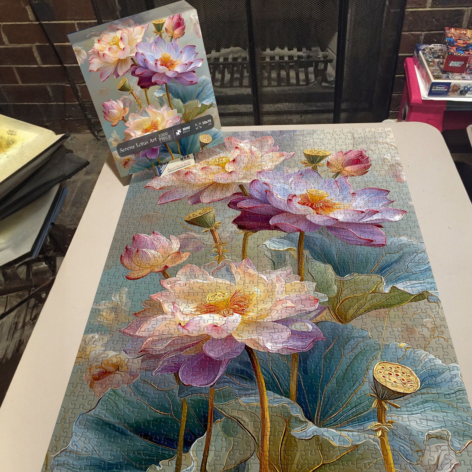 Serene Lotus Art Jigsaw Puzzle 1000 Pieces