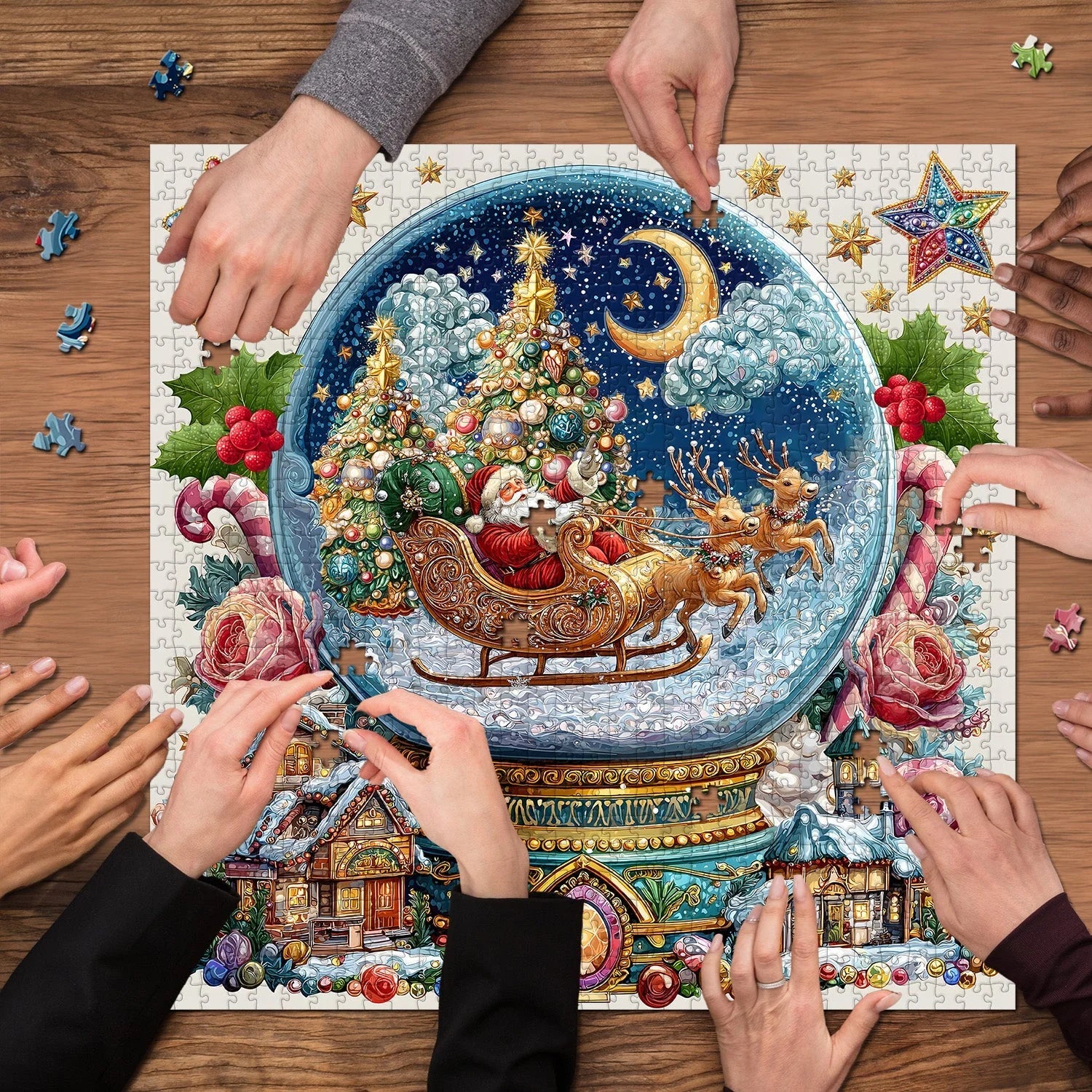 Christmas Crystal Ball Jigsaw Puzzle 1000 Pieces
