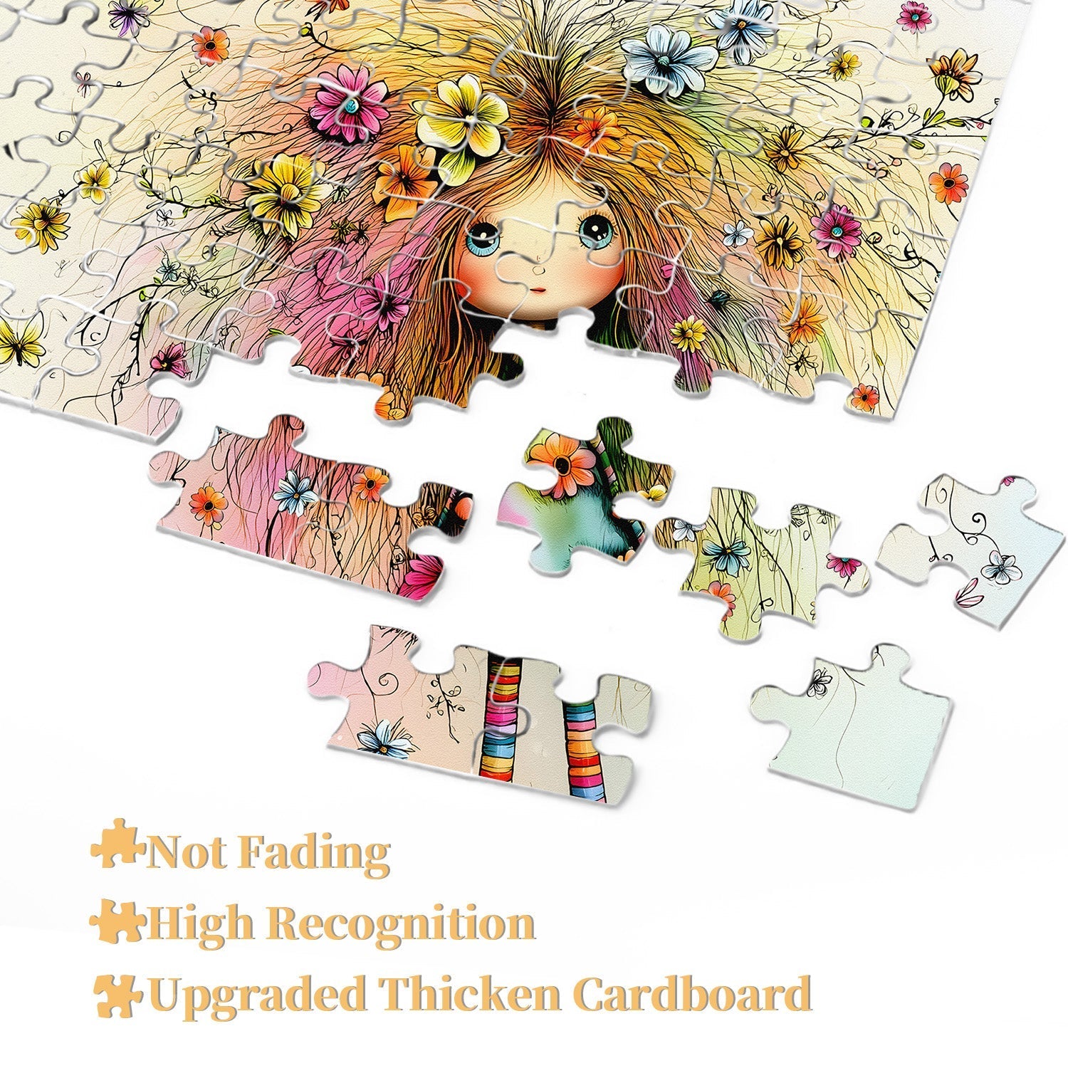 Floral Hair Doll Jigsaw Puzzle 1000 Pieces