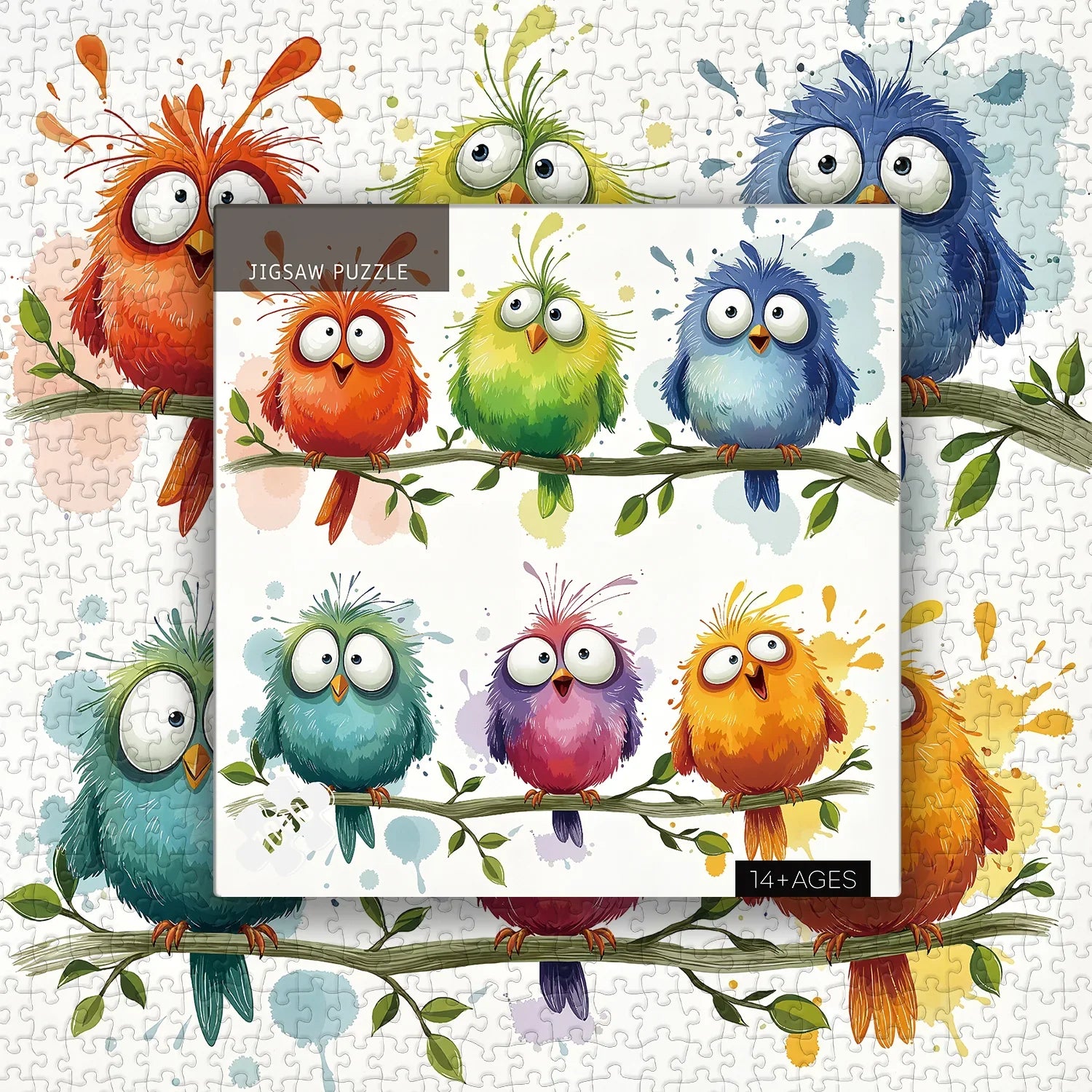 Puzzle de puzzle des oiseaux drôles 1000 pièces