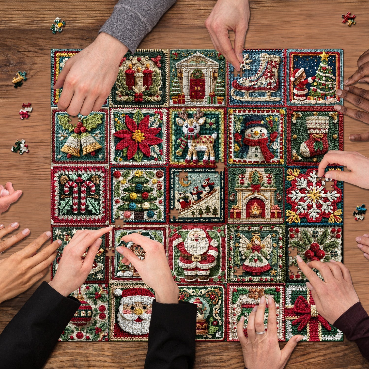 Freudiges Weihnachts -Puzzle 1000 Stücke