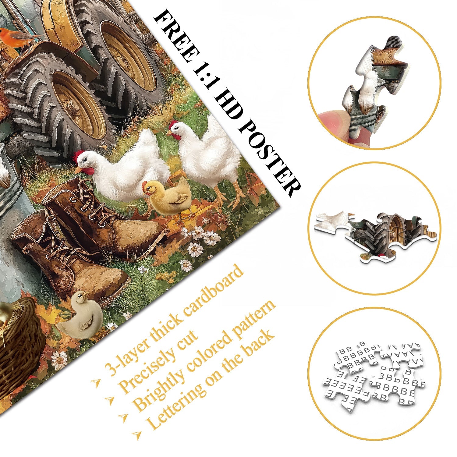 Autumn Harvest Farm Jigsaw Puzzle 1000 Pieces