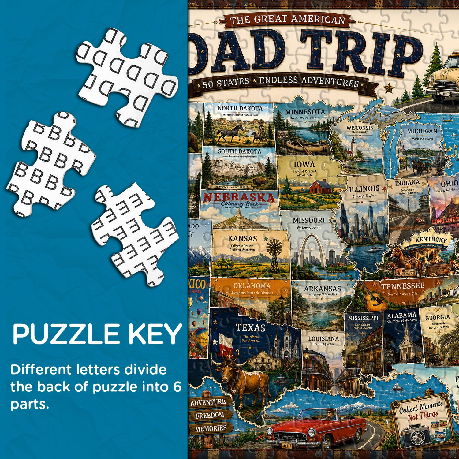 American Road Trip Jigsaw Puzzle 1000 Pieces