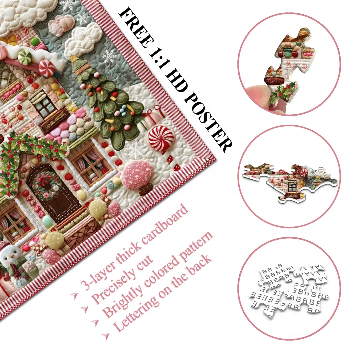 Candy Gingerbread House Jigsaw Puzzle 1000 Stück