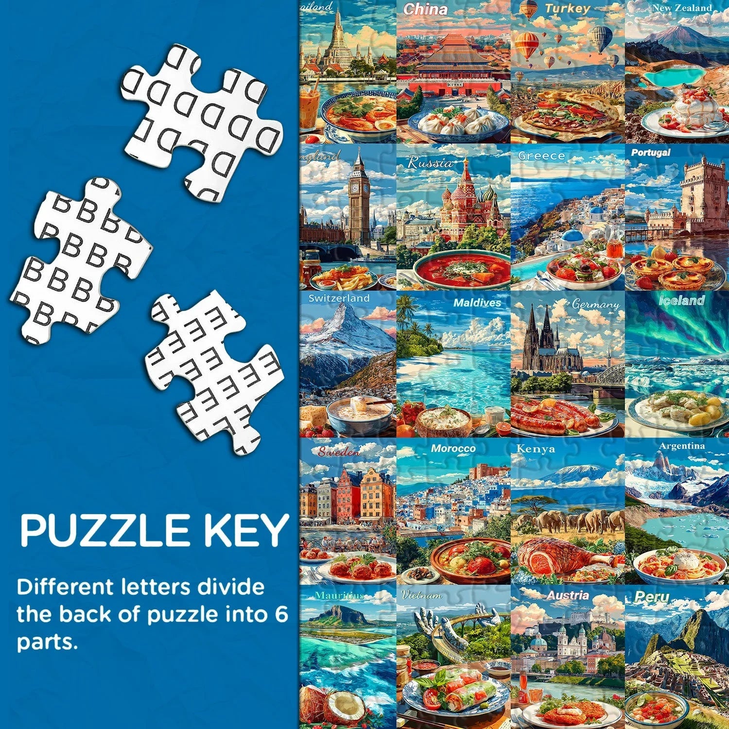 Impresión global rompecabezas rompecabezas 1000 piezas