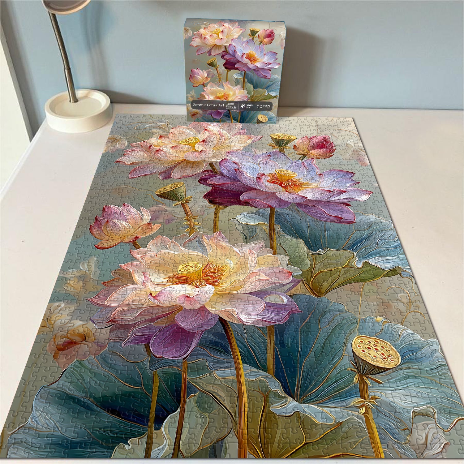 Serene Lotus Art Jigsaw Puzzle 1000 Pieces