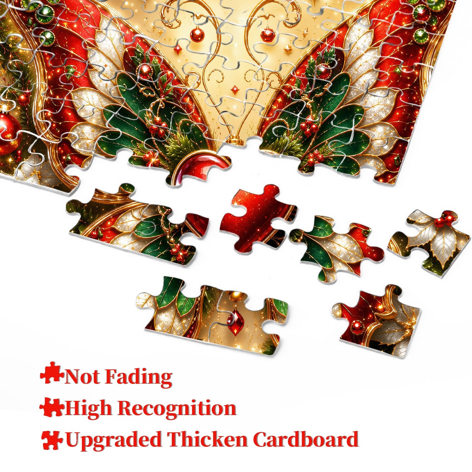 Puzzle natalizio a forma di cuore con farfalla, 1000 pezzi