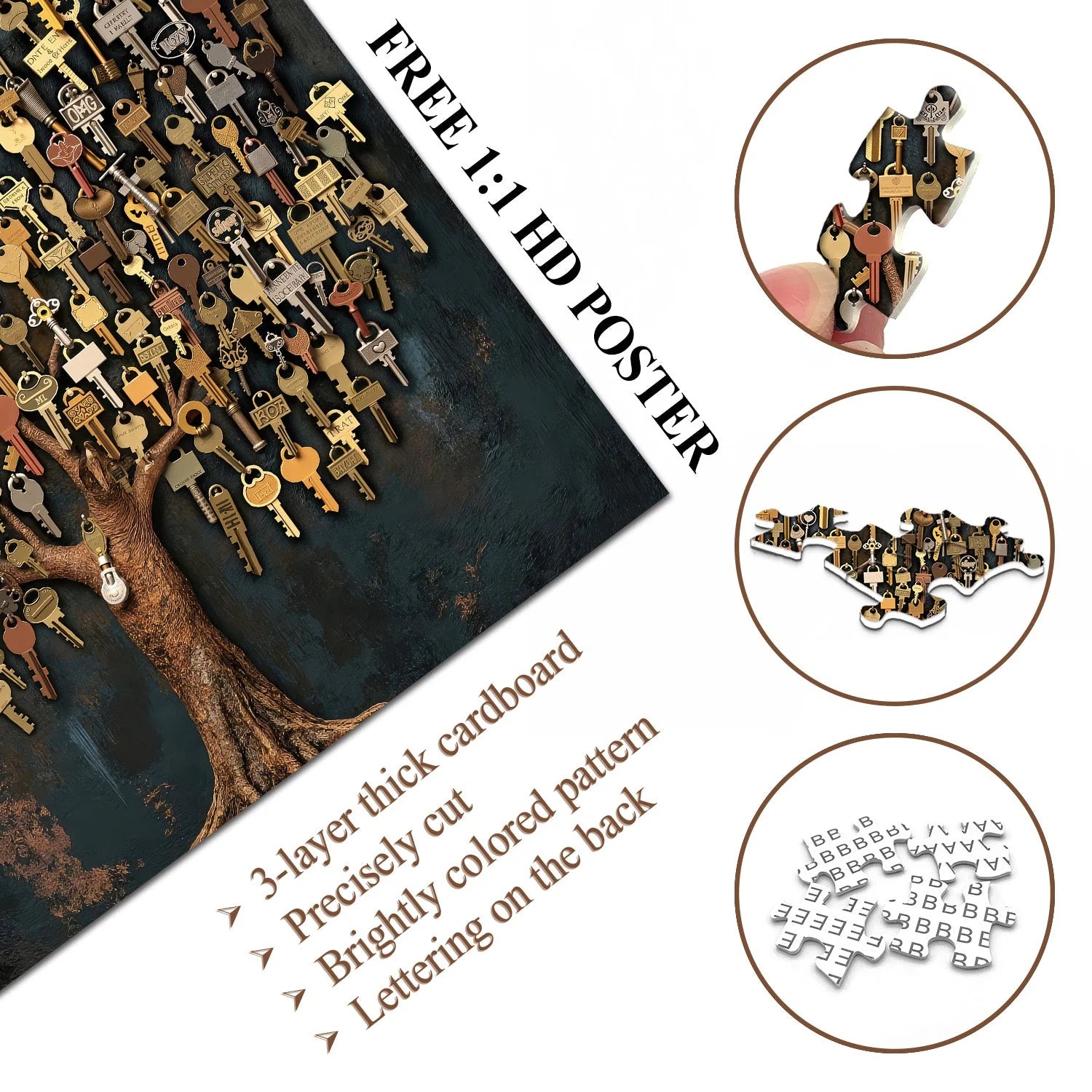 Rompecabezas de árbol clave 1000 piezas