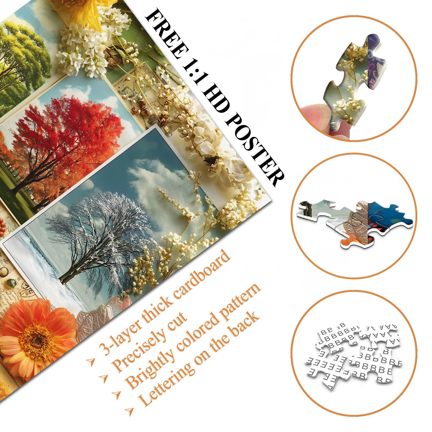 Letters of the Seasons Jigsaw Puzzle 1000 Pieces