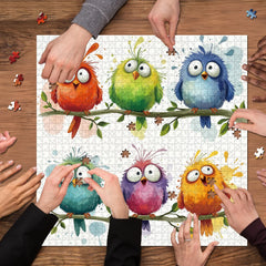 Puzzle de puzzle des oiseaux drôles 1000 pièces