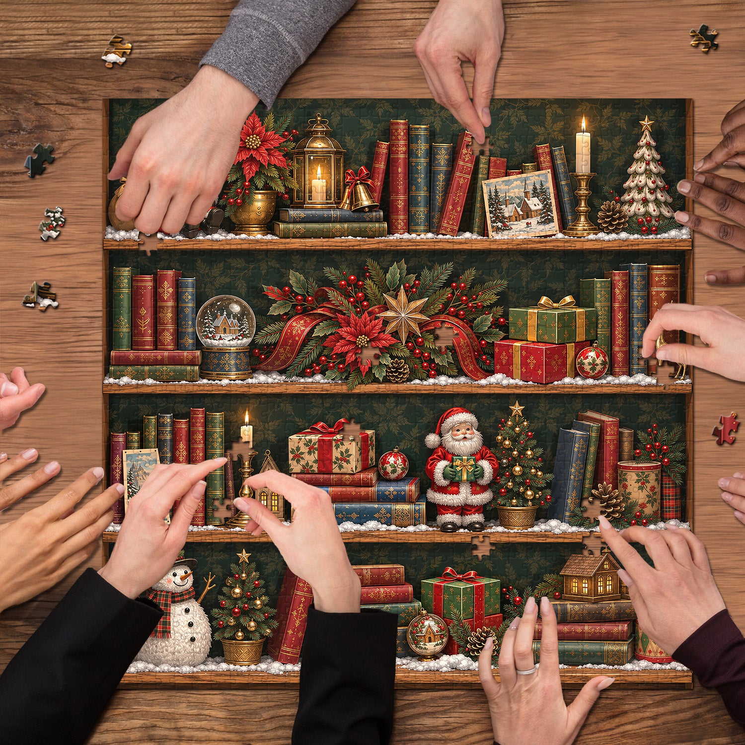 Christmas Library Jigsaw Puzzle 1000 Pieces