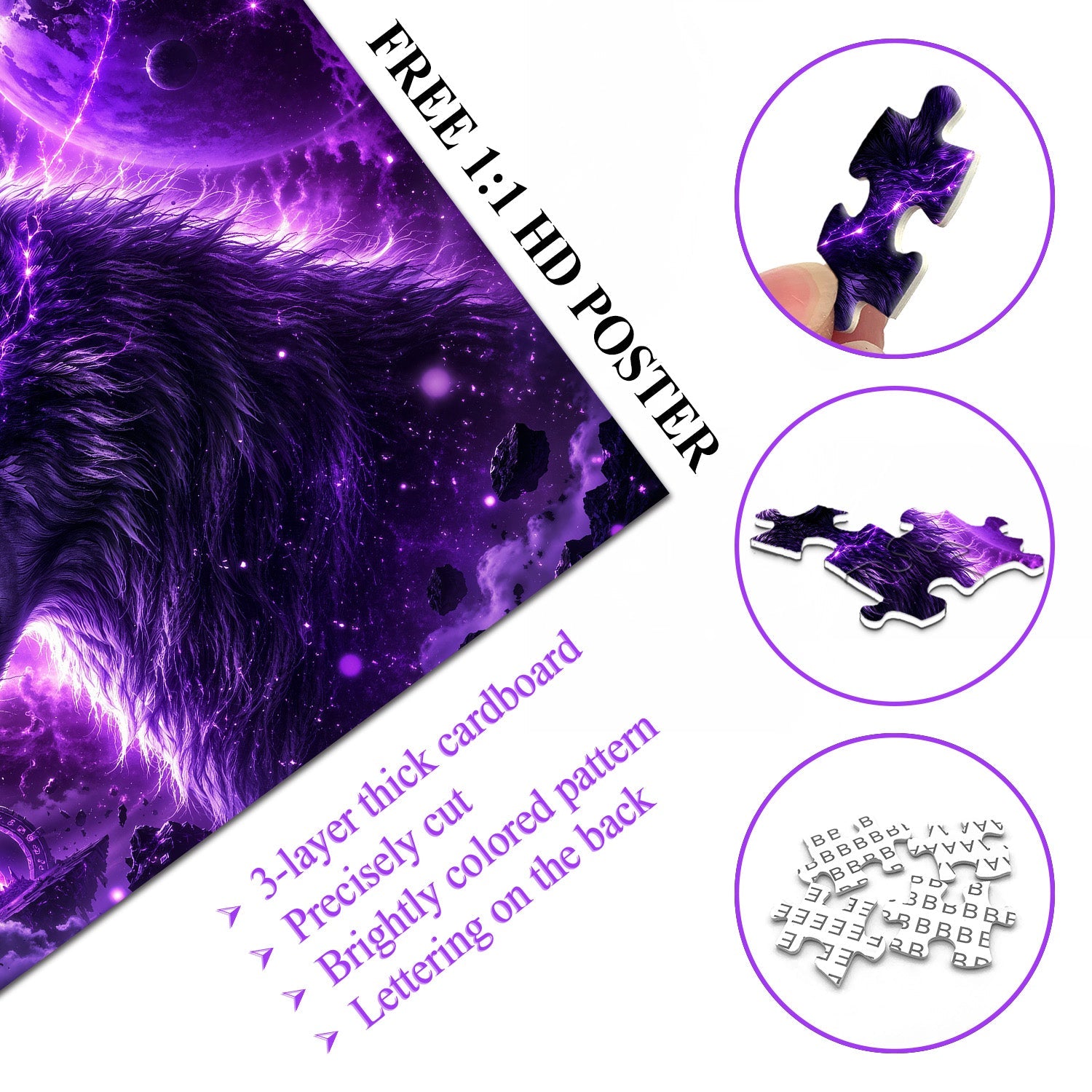 Nebula Wolf Soul Jigsaw Puzzle 1000 Pieces
