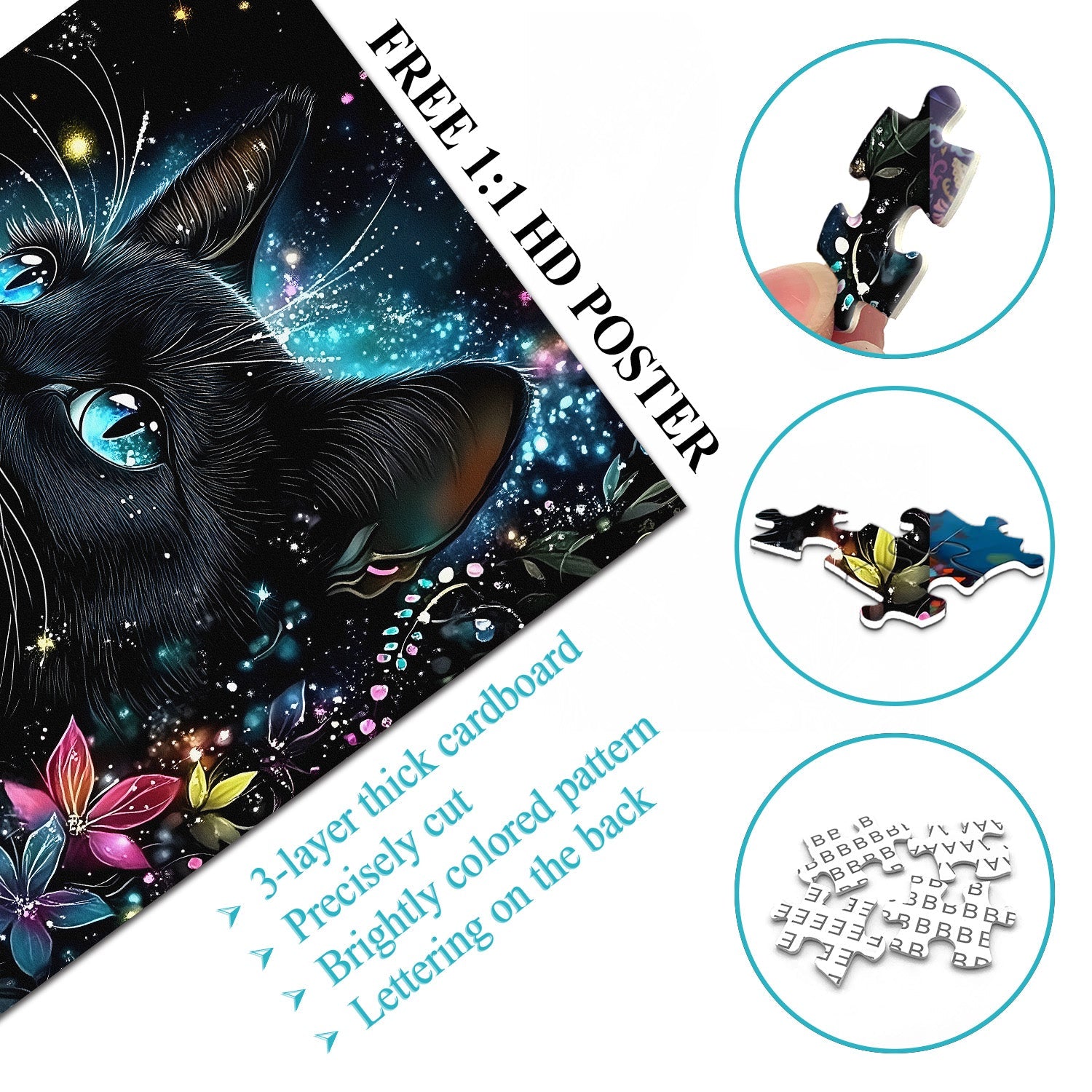 Starlight Cat Jigsaw Puzzle 1000 Pieces