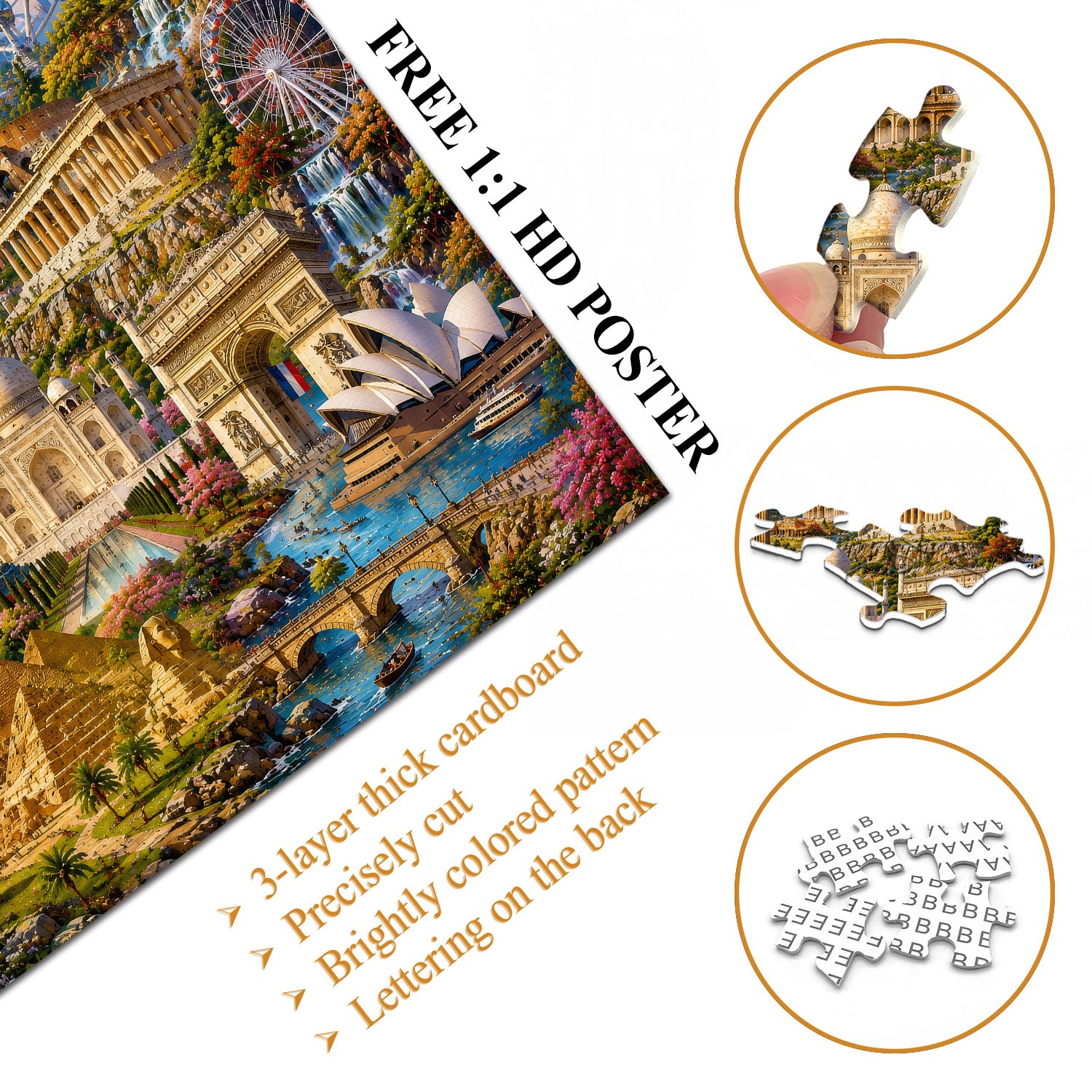 Puzzle Maravillas del Mundo 1000 Piezas