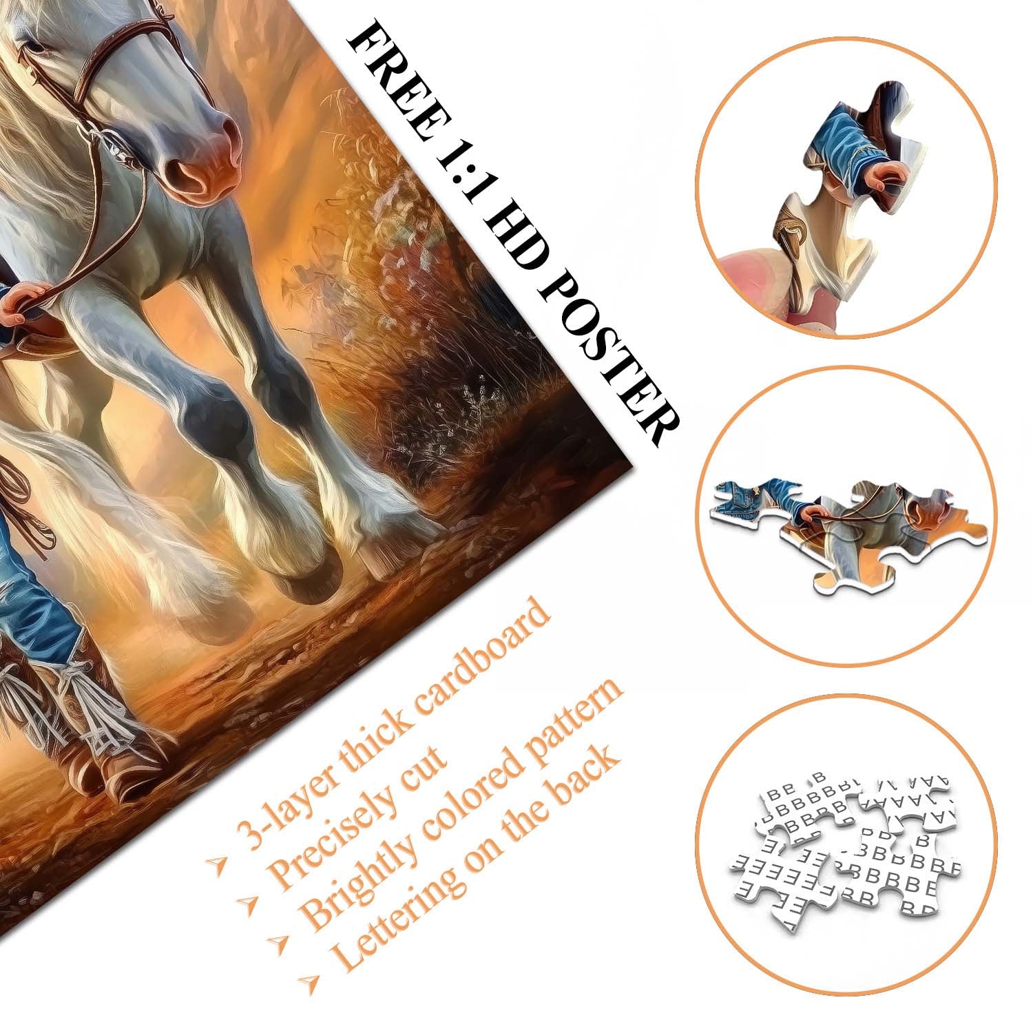 Puzzle Cowgirl blonde 1000 pièces