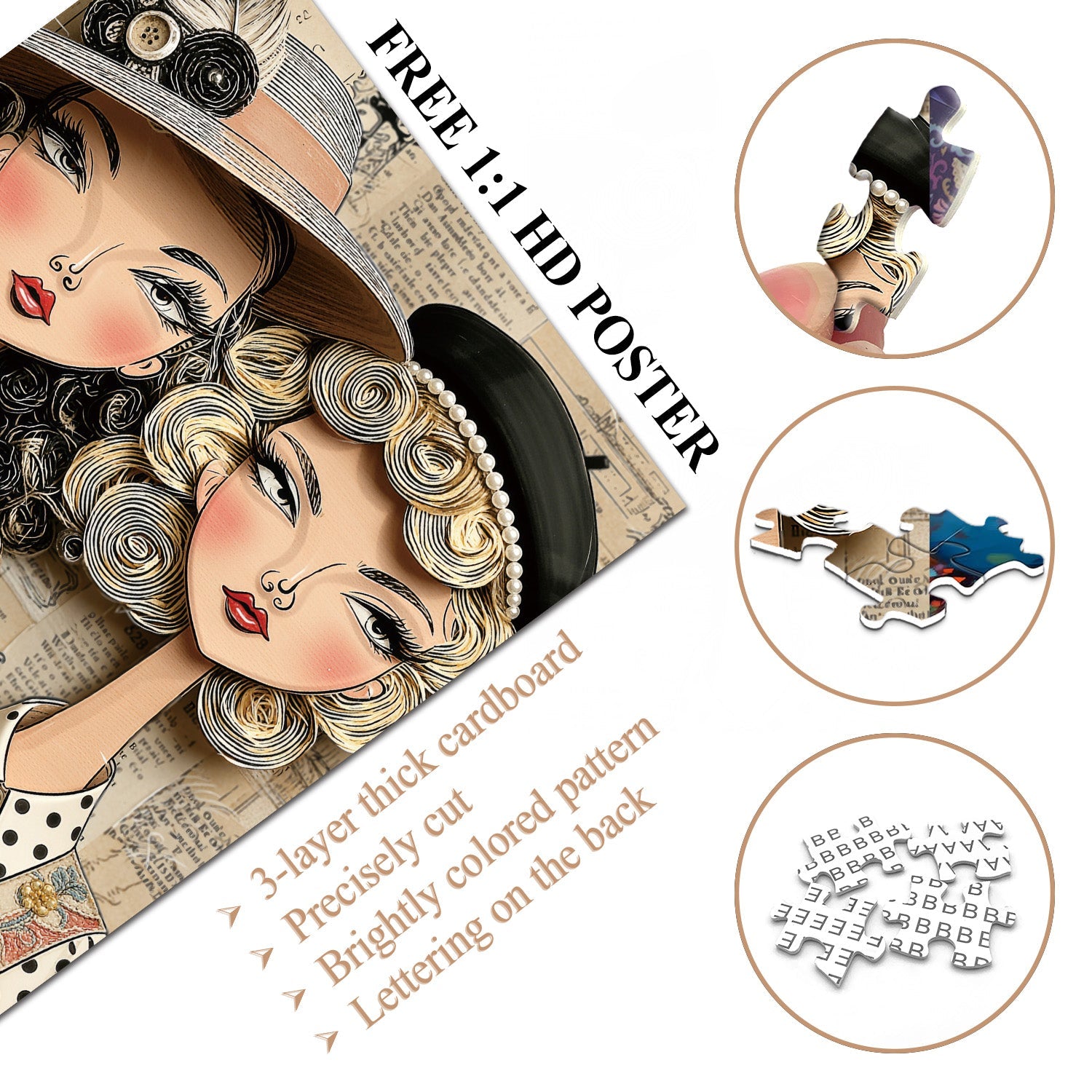 Fashionable Women Jigsaw Puzzle 1000 Pieces
