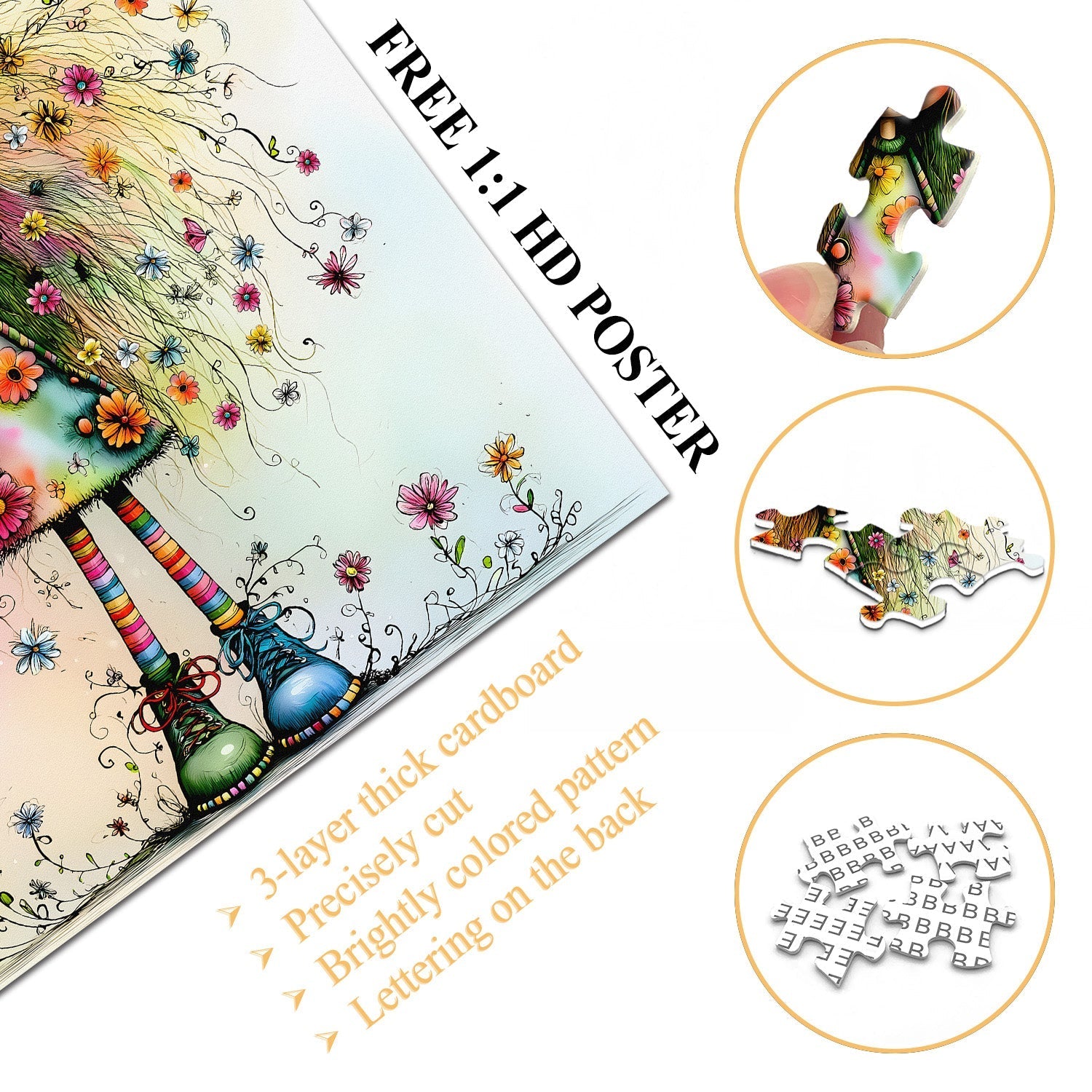 Floral Hair Doll Jigsaw Puzzle 1000 Pieces