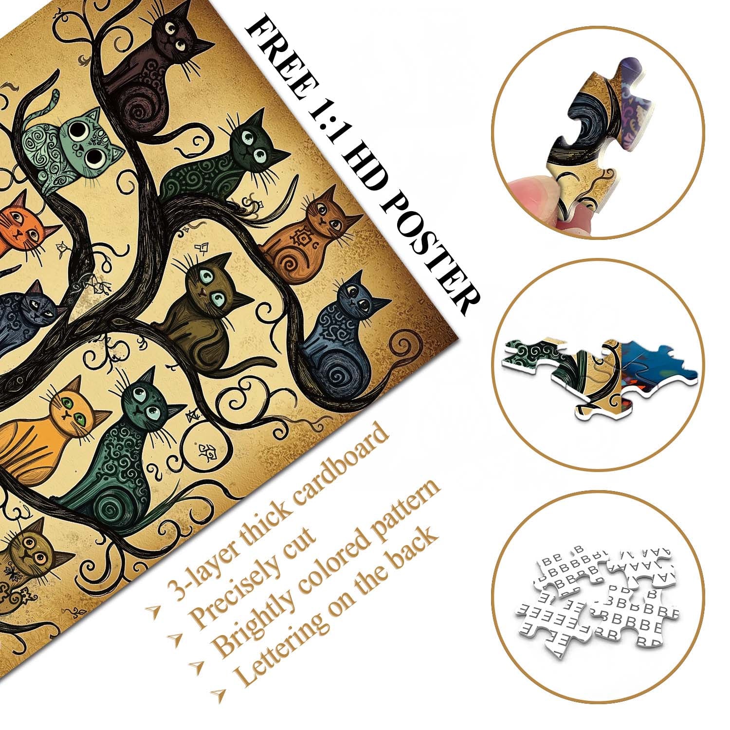 Cat Tree Jigsaw Puzzle 1000 Pieces