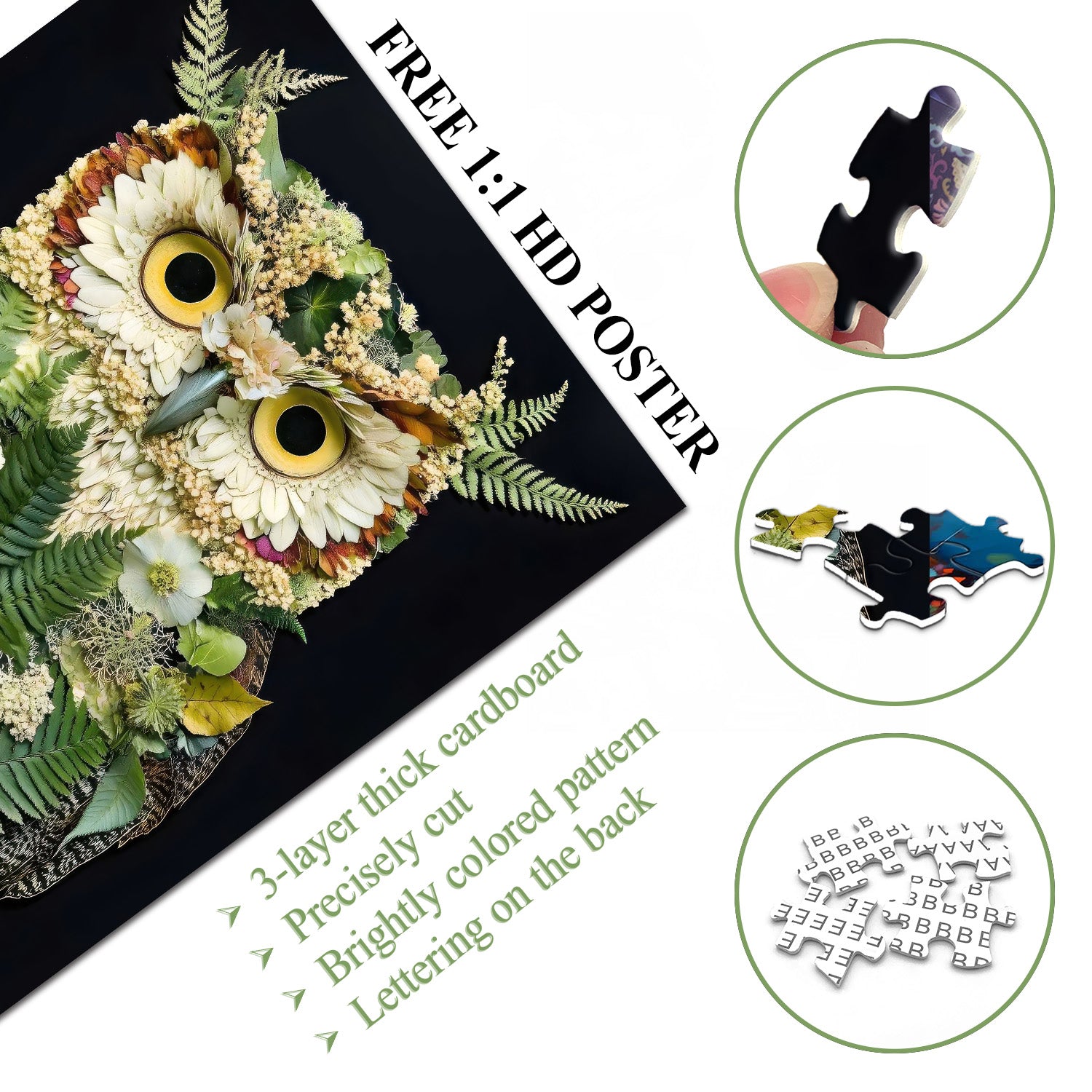 The Foliage Owl Night Jigsaw Puzzle 1000 Pieces