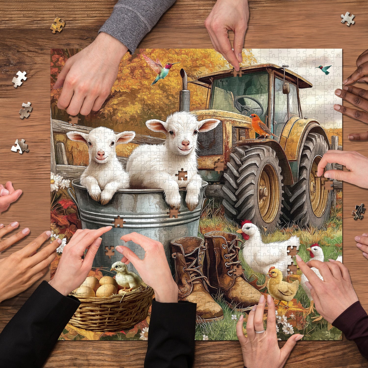 Autumn Harvest Farm Jigsaw Puzzle 1000 Pieces