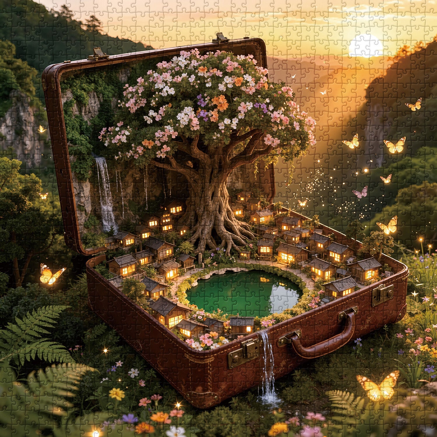 The Suitcase Arcadia Jigsaw Puzzle 1000 Pieces