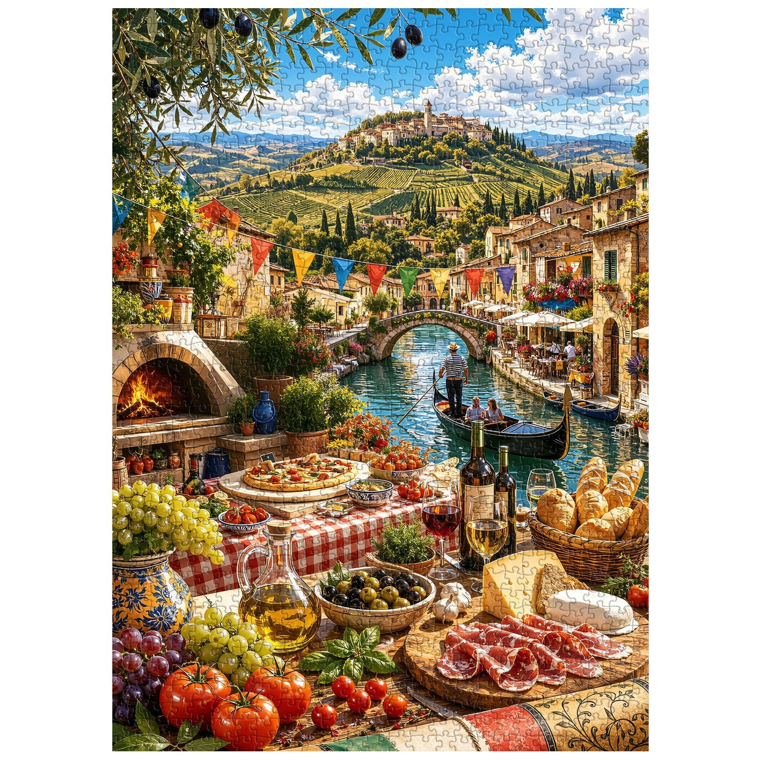 Puzzle Italiano Mountain Food Time 1000 Pezzi