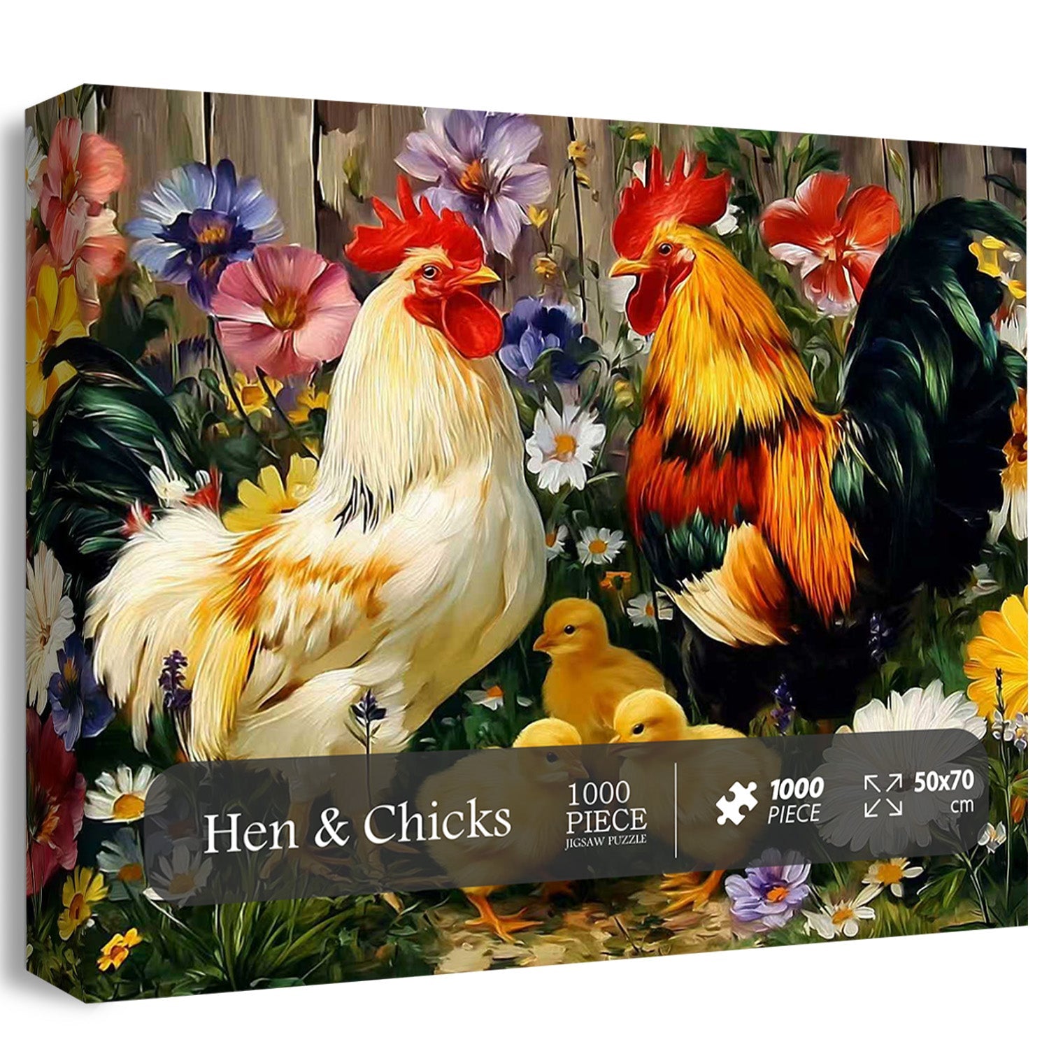 Rooster & Chicks Jigsaw Puzzle 1000 Pieces